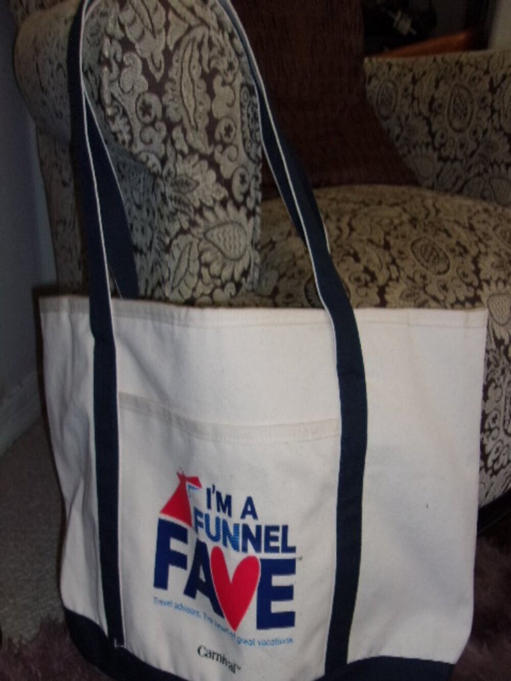 Carnival Cruise Line Tote Bag I'm a Funnel Fave Travel Advisors tote